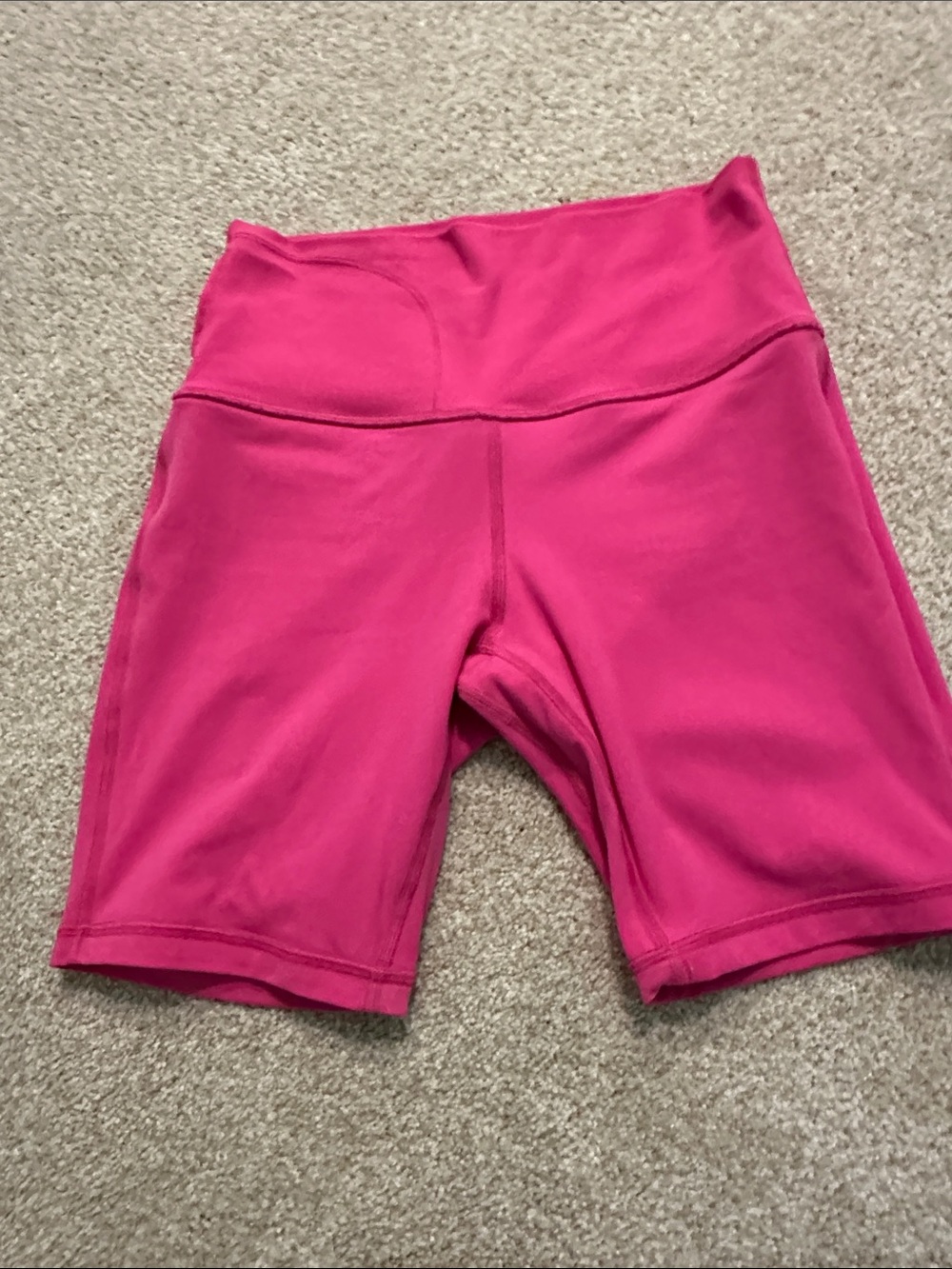 Womens Lululemon Hot Pink Biker Shorts Size 4 - Picture 5 of 9